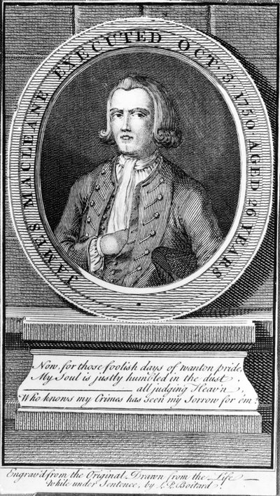 James Macleane Executed Oct. 3 1750 Aged 26 Years by Louis Philippe Boitard